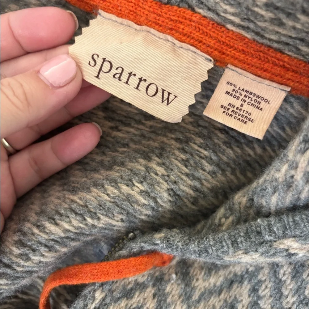 Sparrow Gray and Orange Wool Jacket - Picture 3 of 3